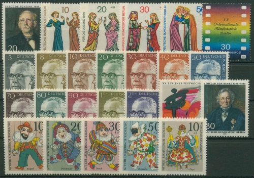 Berlin Jahrgang 1970 komplett (353/78) postfrisch (G6473)