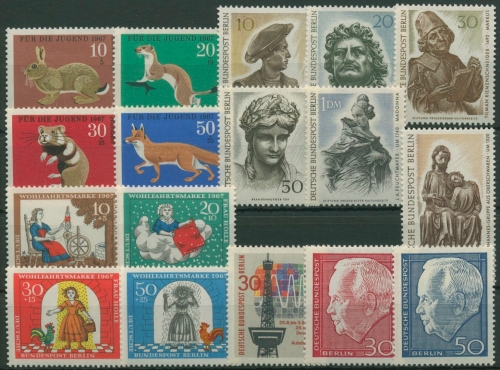 Berlin Jahrgang 1967 komplett (299/315) postfrisch (G6476)
