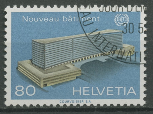 Int. Arbeitsorganisation (BIT/ILO) 1974 ILO-Gebäude in Genf 104 gestempelt