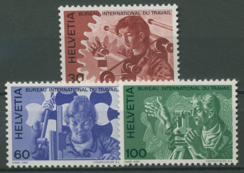 Int. Arbeitsorganisation (BIT/ILO) 1975 Mensch und Arbeit 105/07 postfrisch