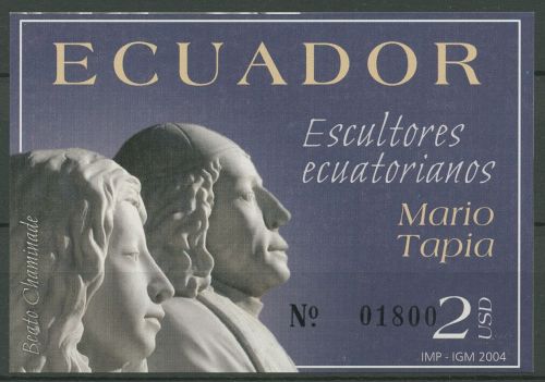 Ecuador 2004 Moderne Kunst Skulpturen Block 178 postfrisch (C42671)