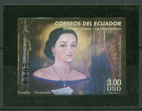 Ecuador 2010 Frauenrechtlerin Manuela Sáenz Block 204 postfrisch (C42673)