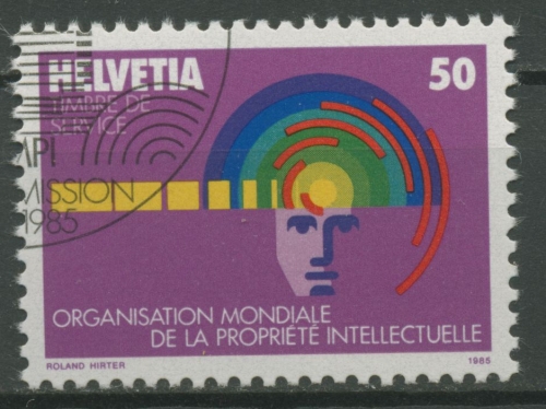Weltorganisation f. geistiges Eigentum (WIPO) 1985 G. Eigentum 5 gestempelt