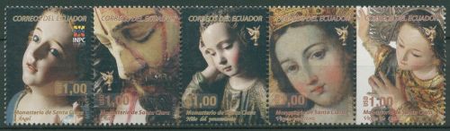 Ecuador 2009 Christliche Kunst 3136/40 ZD postfrisch (C42674)