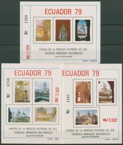 Ecuador 1980 Schutzheilige d. Streitkräfte La Merced Block 91/93 postfr.(C42676)