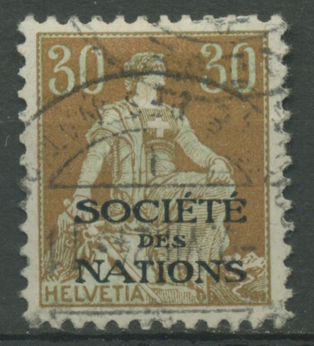 Völkerbund (SDN) 1922 Freimarke mit Aufdruck 6 x gestempelt
