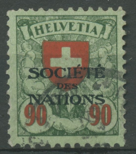 Völkerbund (SDN) 1924/37 Freimarke mit Aufdruck 22 x gestempelt