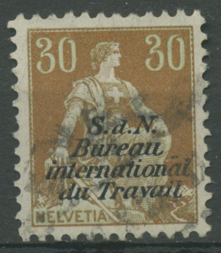 Int. Arbeitsorganisation (BIT/ILO) 1923 Freimarke mit Aufdruck 5 x gestempelt