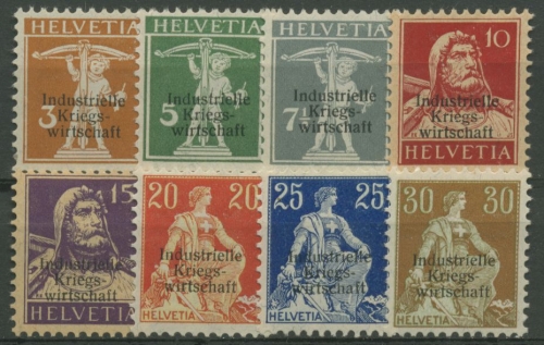Schweiz Dienstmarken 1918 Industrielle Kriegswirtschaft 1/8 I mit Falz