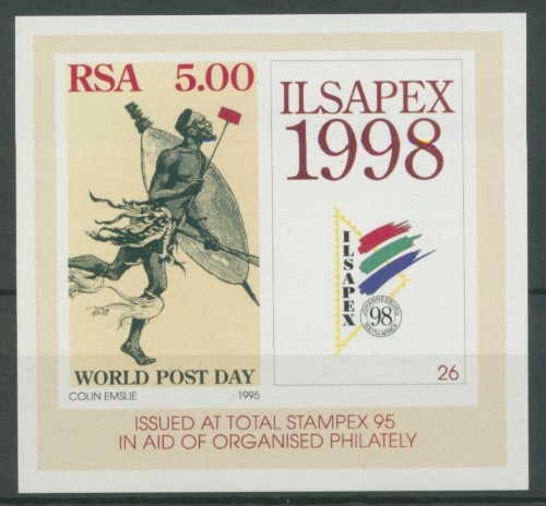 Südafrika 1995 STAMPEX Afrikanischer Postläufer Block 39 postfrisch (C24963)