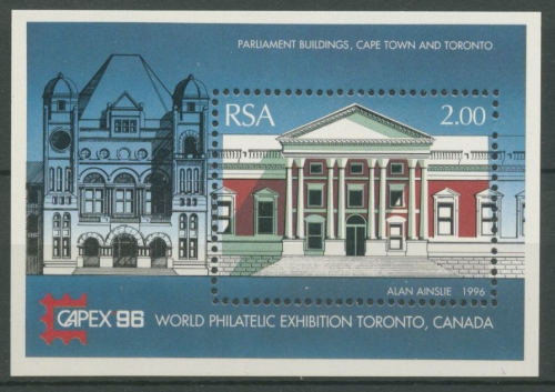 Südafrika 1996 CAPEX Parlamentsgebäude Toronto Block 44 postfrisch (C24959)