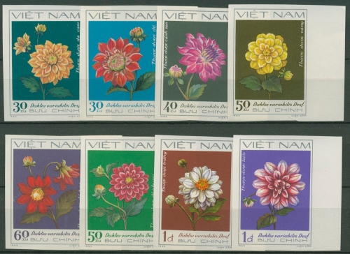 Vietnam 1982 Dahlien 1240/47 B ungebraucht o.G.
