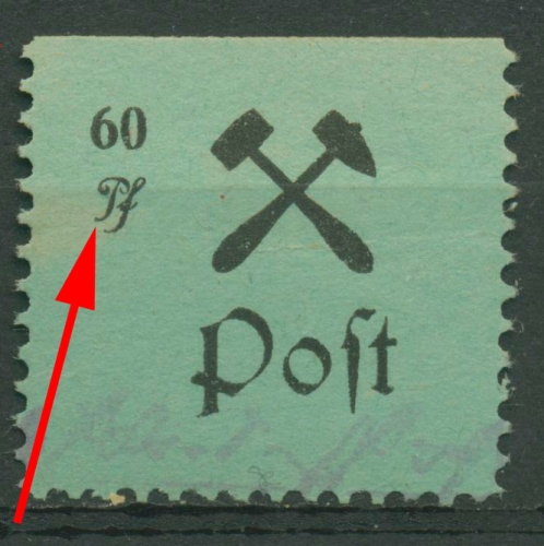 Großräschen 1945 Freimarke mit Plattenfehler 24 A III PF IV postfrisch
