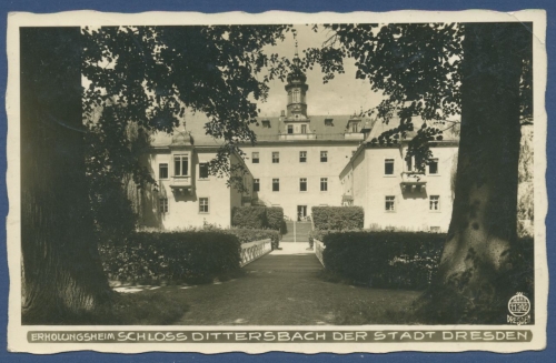 Erholungsheim Schloss Dittersbach Dürrröhrsdorf, gelaufen 1939 (AK1204)