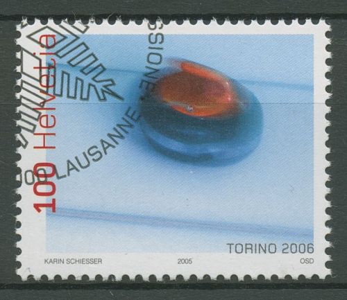 Schweiz 2005 Olympia Winterspiele´06 Turin Curling 1949 gestempelt