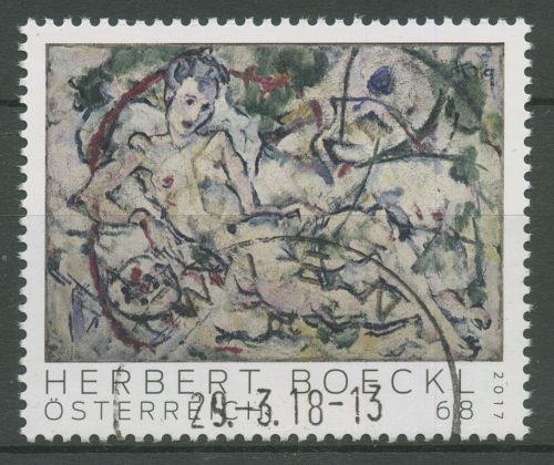 Österreich 2017 Moderne Kunst Gemälde Herbert Boeckl 3347 gestempelt