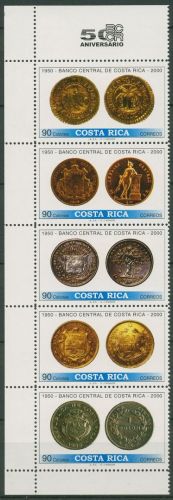 Costa Rica 2000 Goldfunde Münzen 1527/31 ZD postfrisch (C42680)