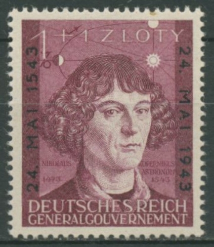 Generalgouvernement 1943 400. Todestag von Nikolaus Kopernikus 104 postfrisch