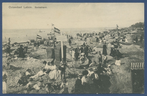 Ostseebad Laboe Badestrand, ungebraucht (AK1310)