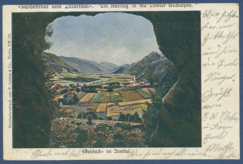 Jenbach im Inntal Tiroler Hochalpen, gelaufen 1902 (AK1275)