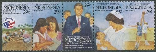 Mikronesien 1992 US Friedenskorps in Mikronesien 254/58 ZD postfrisch (C74175)
