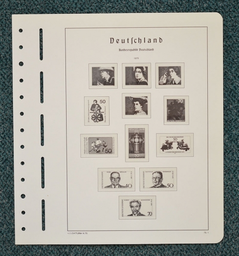 LEUCHTTURM Vordruckblätter Bund 1975/79 SF gebraucht (Z1128)