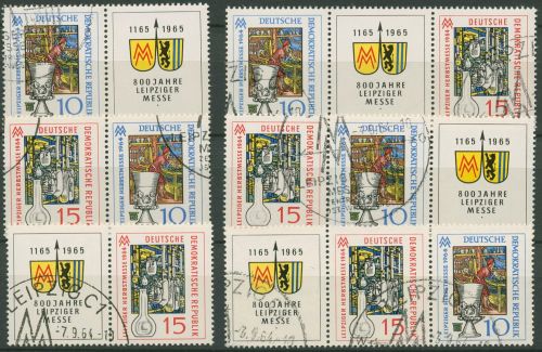 DDR 1963 Leipziger Messe 1052/53 ZD alle Kombinationen mit SST (SG31166)