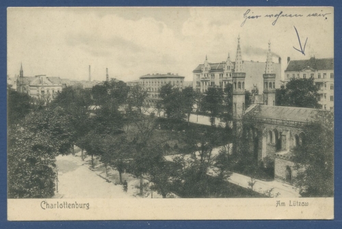 Berlin Charlottenburg am Lützow, gelaufen 1906 (AK1457)