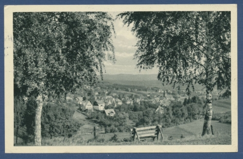 Bad Sachsa Blick vom Knickberg, gelaufen 1957 (AK1433)