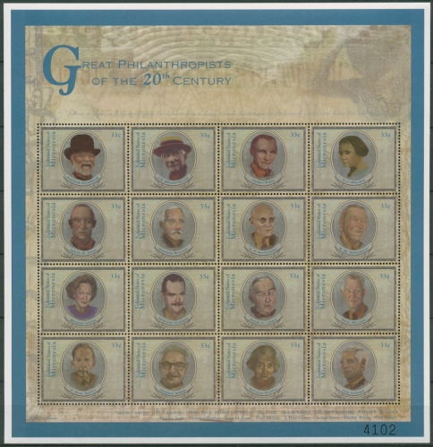 Mikronesien 2000 Amerikanische Philantrophen 988/1003 K postfrisch (SG6559)