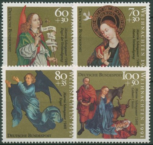 Bund 1991 Weihnachten Martin Schongauer Tafelbilder 1578/81 postfrisch