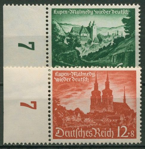 Dt. Reich 1940 Wiedereingliederung Eupen und Malmedy 748/49 SR li. postfrisch