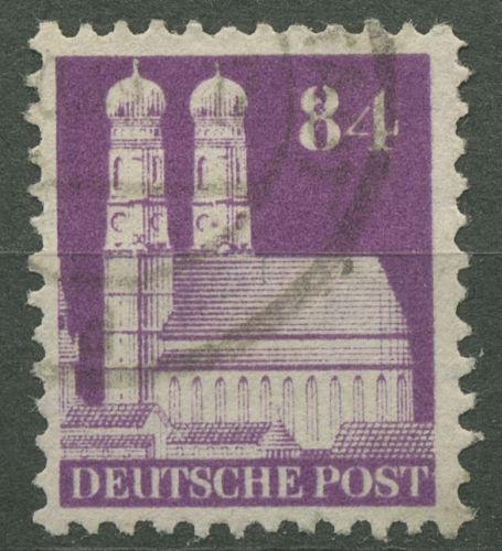 Bizone 1948 Bauten mit weiter Zähnung 95 XF gestempelt
