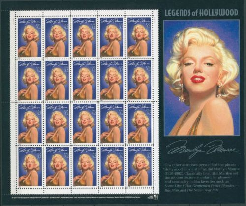 USA 1995 Hollywood-Legenden Marilyn Monroe 2570 Bogen postfrisch (SG27821)