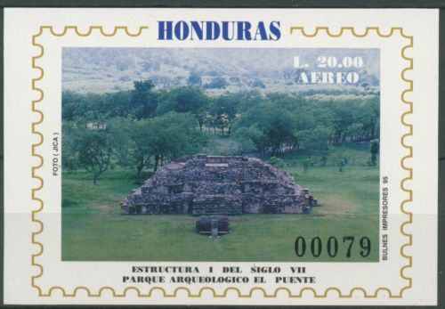 Honduras 1995 Archäologiepark: Maya-Bauwerk Block 55 postfrisch (C70928)