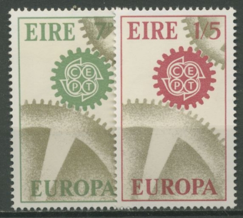 Irland 1967 Europa CEPT Zahnräder 192/93 postfrisch