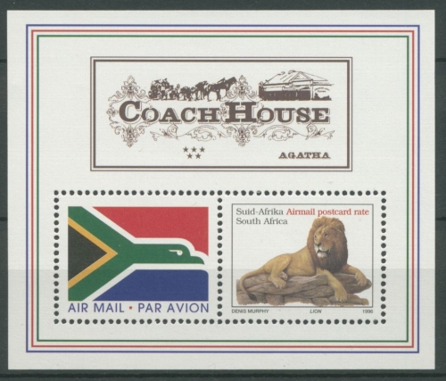 Südafrika 1997 Coach House Löwe Block 52 postfrisch (C25080)