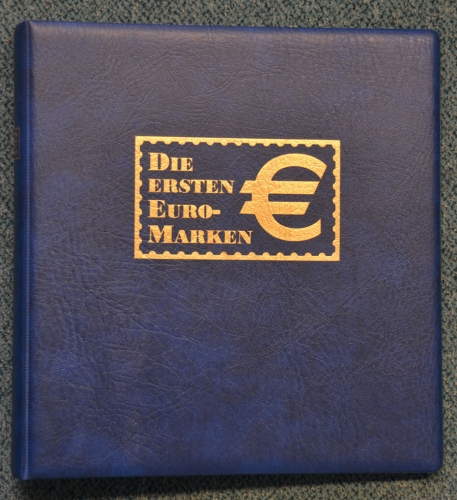 LINDNER Ringbinder Die ersten Euromarken blau gebraucht neuwertig (Z1187)