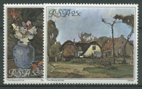 Südafrika 1980 Gemälde von Pieter Wenning 569/70 postfrisch