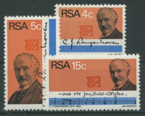 Südafrika 1973 C. J. Langenhoven Politiker und Schriftsteller 424/26 postfrisch