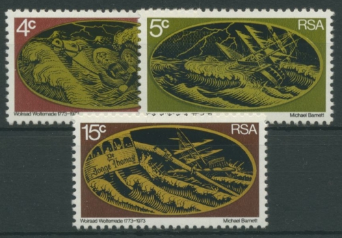 Südafrika 1973 Die Heldentat von Wolraad Woltemade 421/23 postfrisch