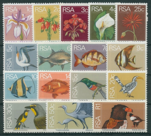 Südafrika 1974 Blumen Fische und Vögel 447/62 postfrisch