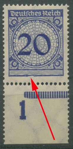 Deutsches Reich 1923 Freimarke mit Plattenfehler ? 341 PF ? postfrisch