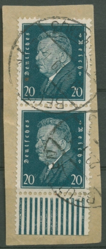 Deutsches Reich 1928 Reichspräsident F. Ebert Unterrand 415 W UR gestempelt
