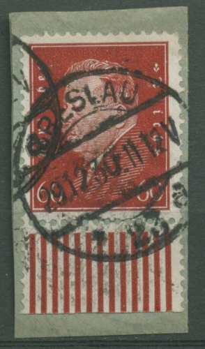 Deutsches Reich 1928 Reichspräsident Ebert Unterrand Walze 421 W UR gestempelt