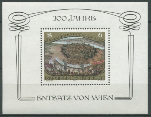 Österreich 1983 Entsatzschlacht vor Wien Block 6 postfrisch (C16458)