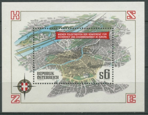 Österreich 1986 KSZE-Konferenz Wien Block 8 postfrisch (C16462)