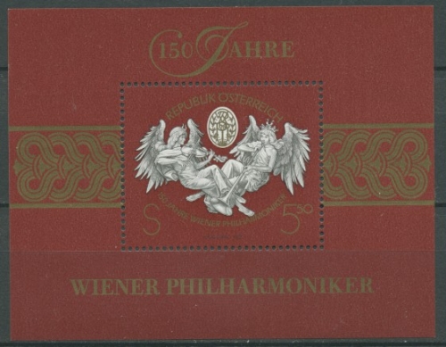 Österreich 1992 150 Jahre Wiener Philharmoniker Block 11 postfrisch (C16468)