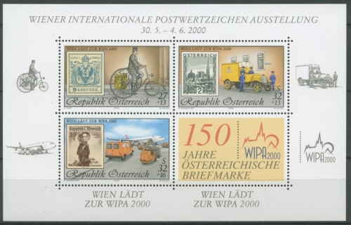 Österreich 2000 Briefmarken-Ausstellung WIPA 2000 Block 14 postfrisch (C16483)