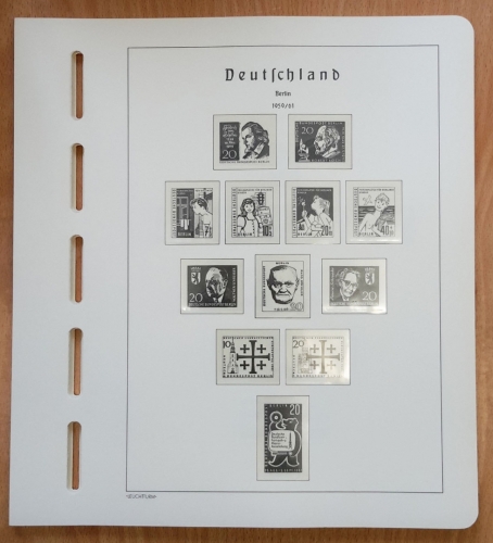 LEUCHTTURM Vordruckblätter Berlin 1960/73 SF für Klemmbinder gebraucht (Z1197)